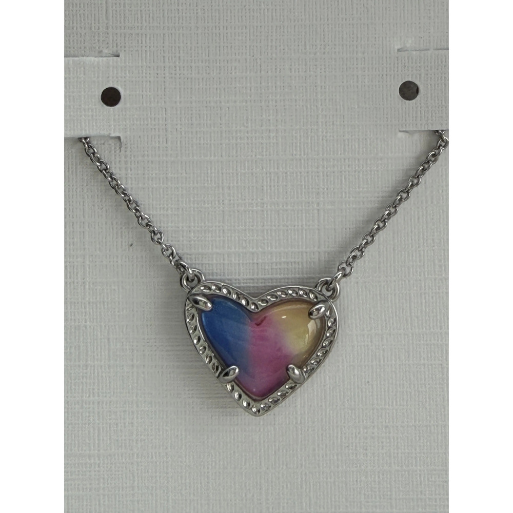 Kendra Scott Tricolor Heart Necklace - Picture 2 of 3